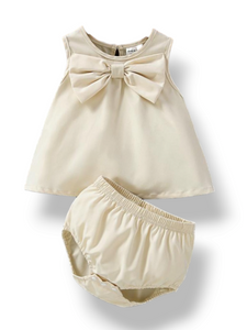 Toddler girl 2pc bow baby set