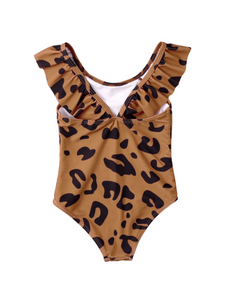 Cheetah print baby swimsuit