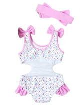 Unicorn icecream print baby swimsuit