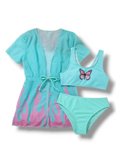 Aqua butterfly 3pc girl swimsuit