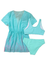 Aqua butterfly 3pc girl swimsuit