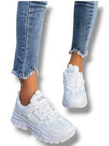 Teen fashion laced up girl sneakers