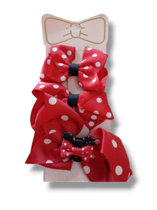 Chloe accessory polka dot minnie bow set