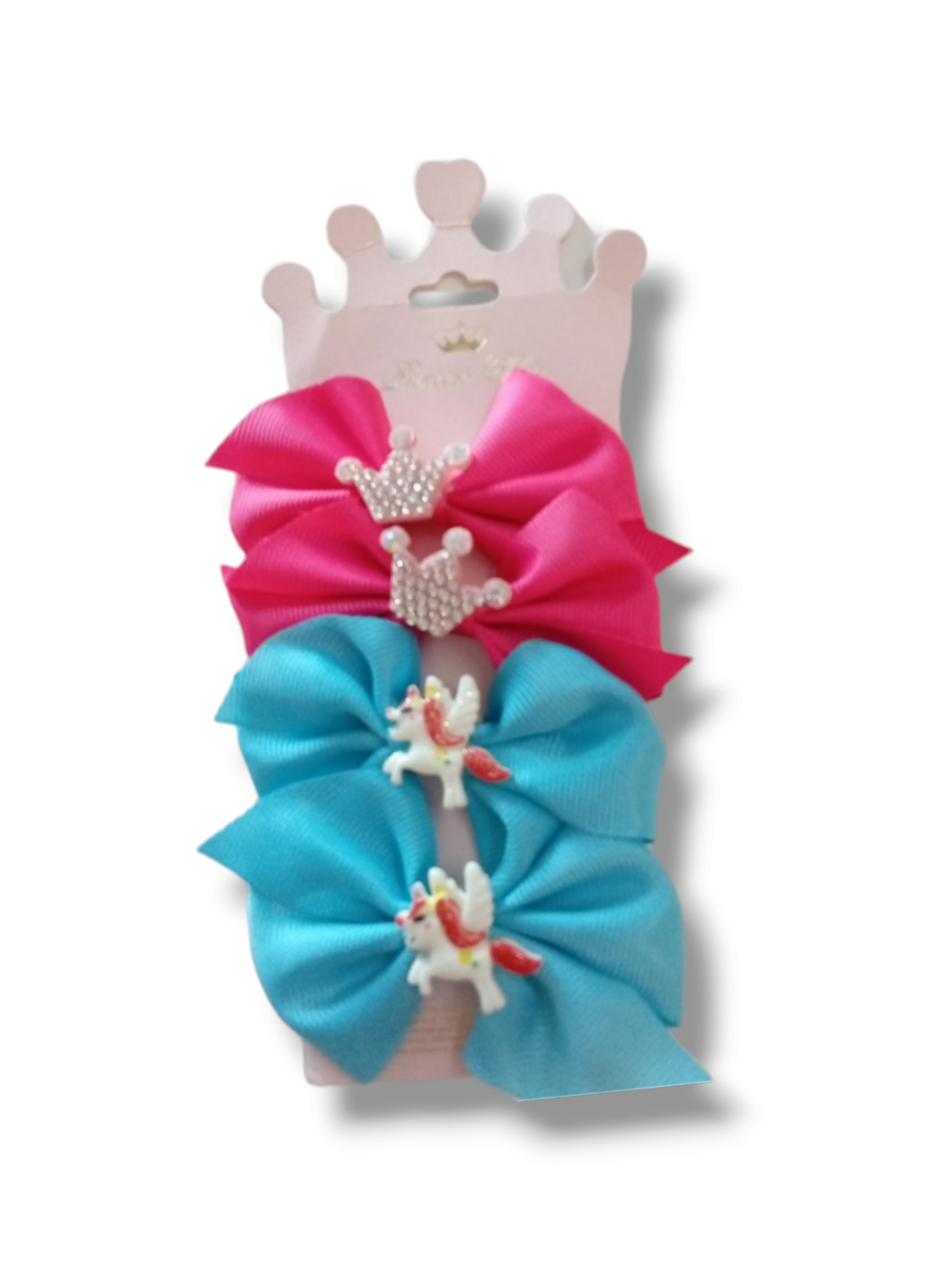 Princess chloe unicorn and crown bow set