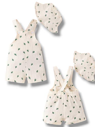 Cactus print 2pc boy baby set