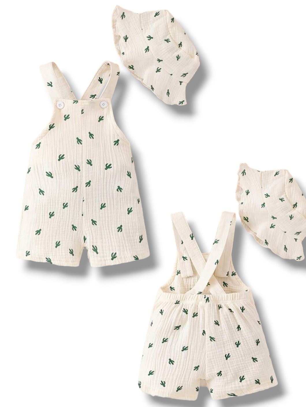 Cactus print 2pc boy baby set