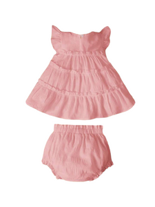 girl summer dress with panty baby set