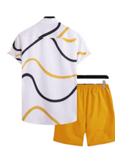 Abstract mustard teen boys sets