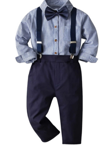 Navy blue boy formal set 4pc