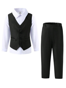 Vest design boy formal set 2 pc