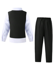 Vest design boy formal set 2 pc