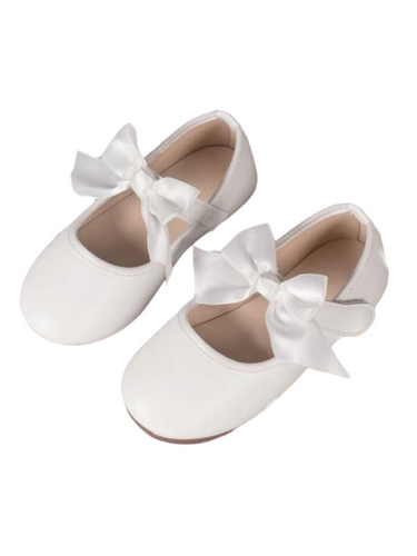 Girl formal shoes with bow on top