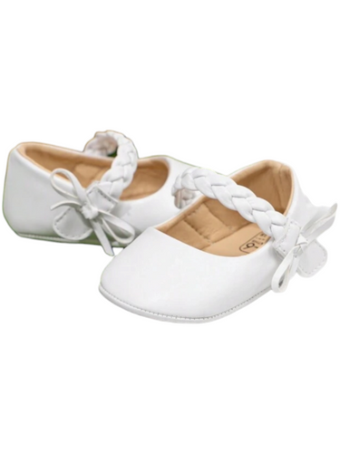 Toddler girl formal shoes with braided straps