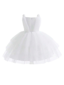 Girl formal dress with bow at waist