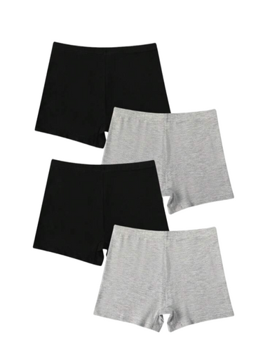 Girl shorts 4pc (grey&black)