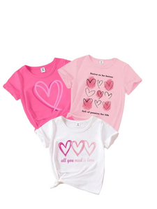 Baby blouse 3pc heart print