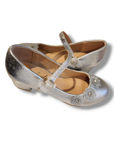 Silver girl formal shoes