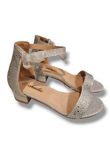 Silver girl formal shoes