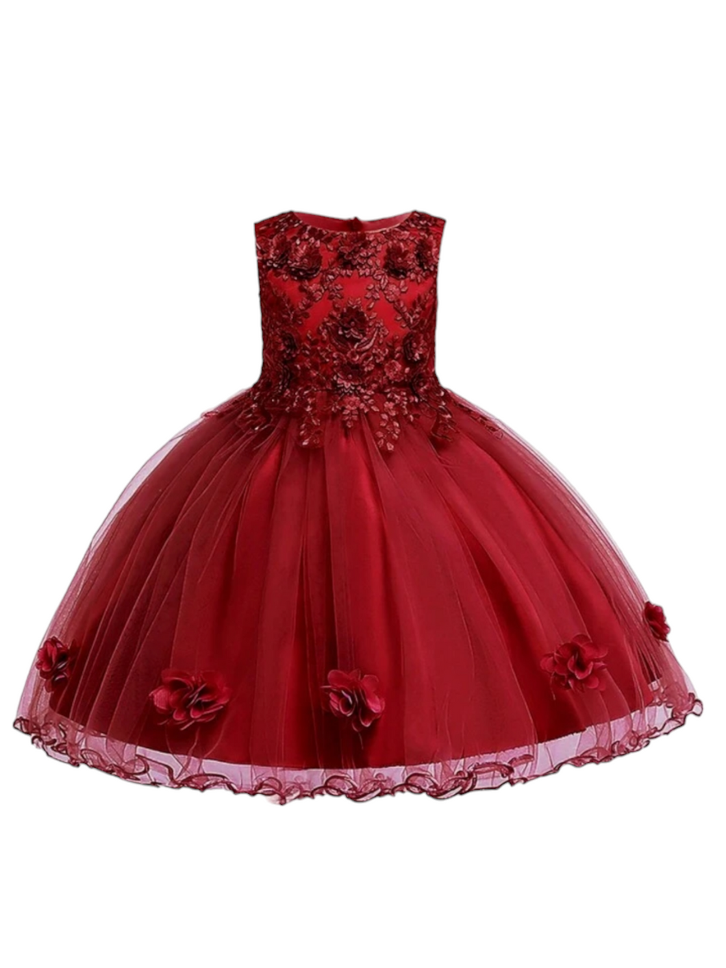 Ballroom red girl formal dress