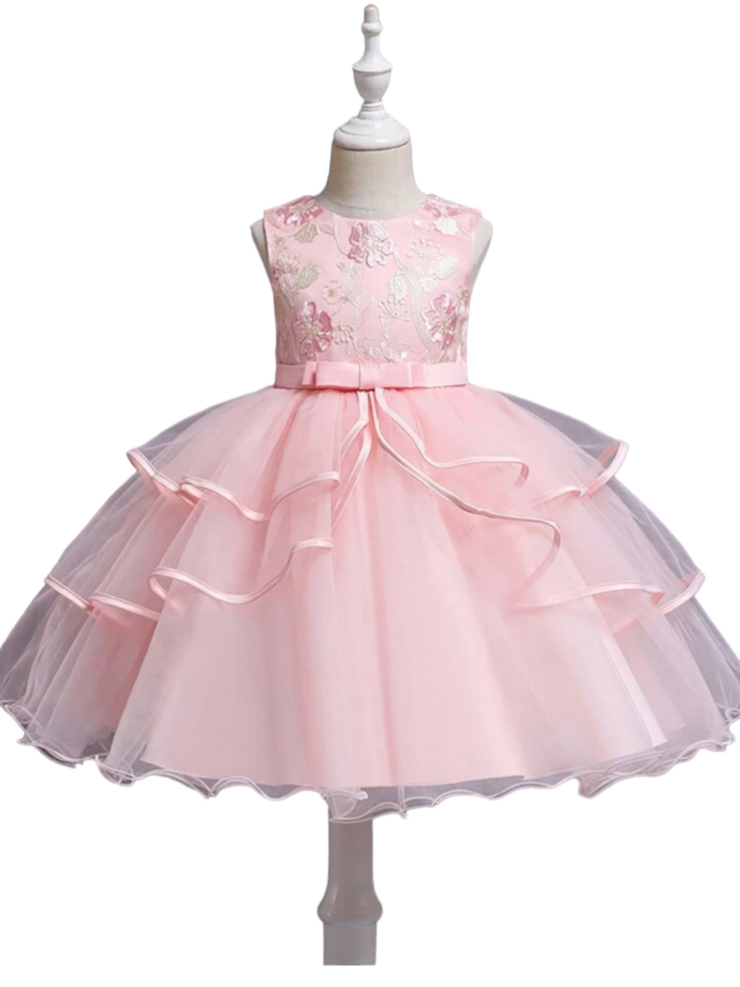 Pink girl formal dress