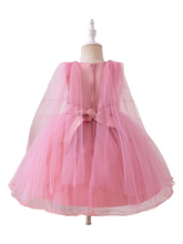 Girl formal dress with shoulder veil