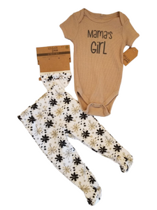 Chick pea  mama's girl baby onsies set