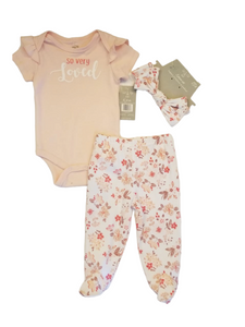 So very loved(girl) baby onsies set