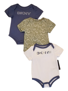 Dkny boy 3pc baby onsies set