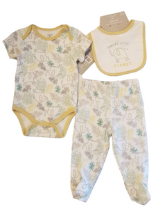 Mama's Lil peanut 3pc baby onsies set