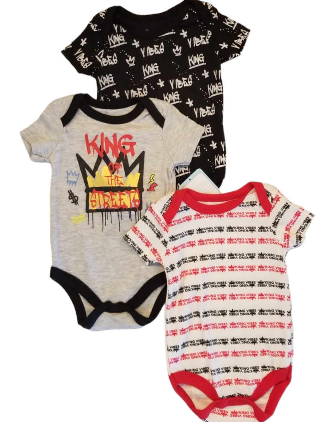 King baby onsies set