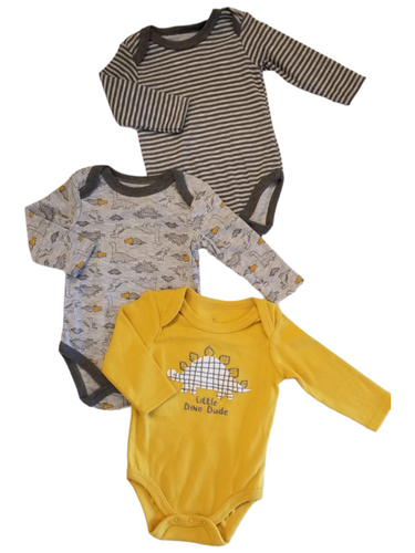 Little Dino dude babyb onsies set