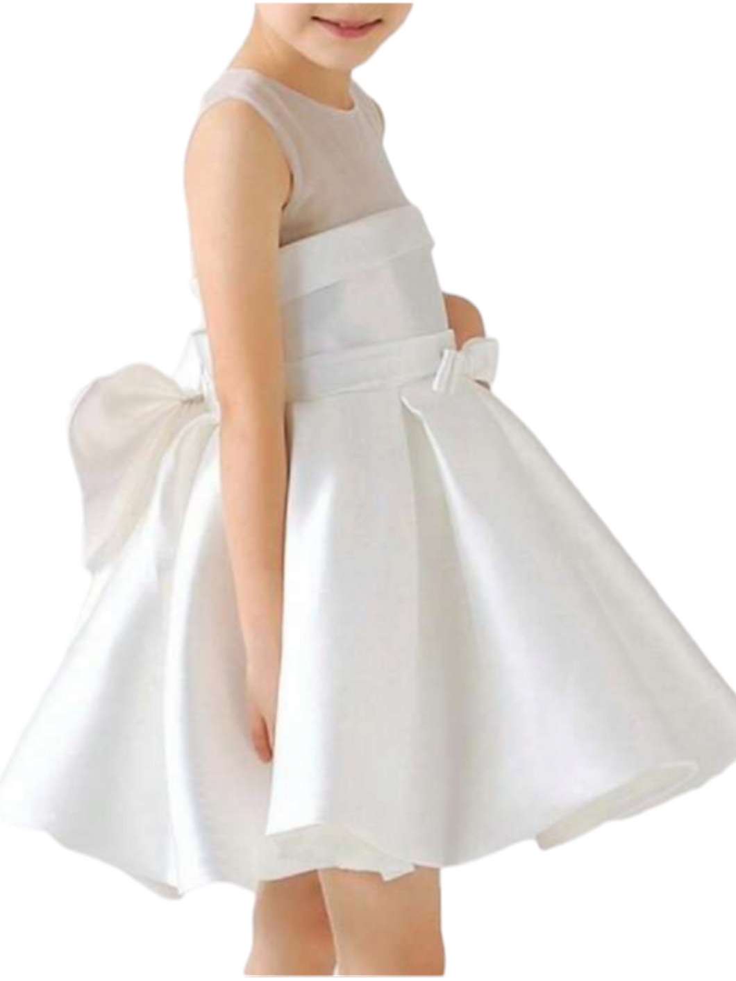 Girl formal dress with big bow