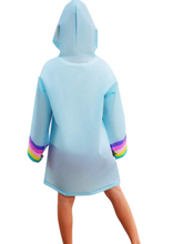 Girl blue unicorn raincoat