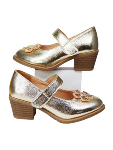 Girl formal shoes gold