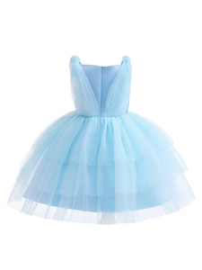 blue girl  formal dress