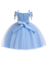 Sky blue princess girl formal dress