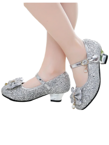 Girl formal shoes square chain