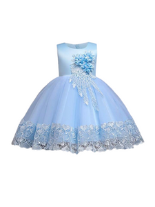 Girl blue formal dress