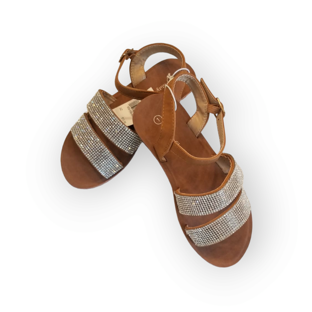 Glitter n Glam brown glitter sandals