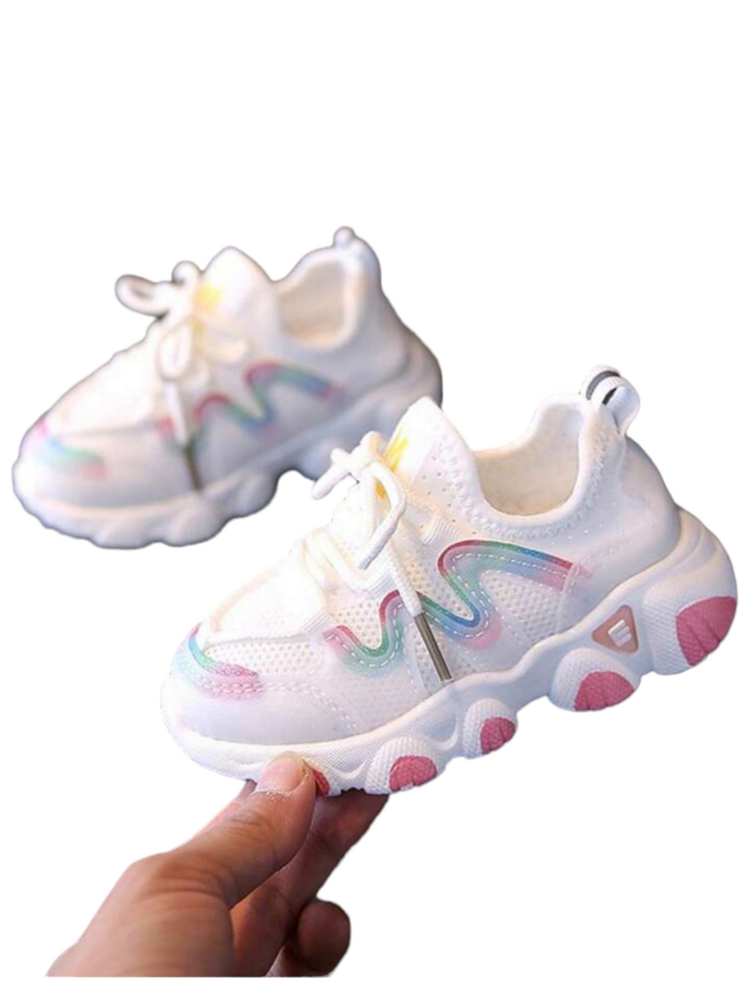 Toddler girl multi color sneakers