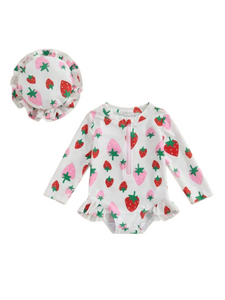 Strawberry baby swimsuit