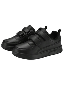 Black sneakers with double velcro strap