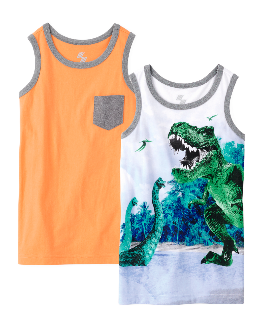 Boy dino tank shirt