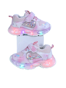 Toddler girl led glitter shaker sneakers