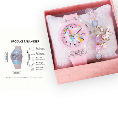 Girl Lil pony & bracelet girl watch set