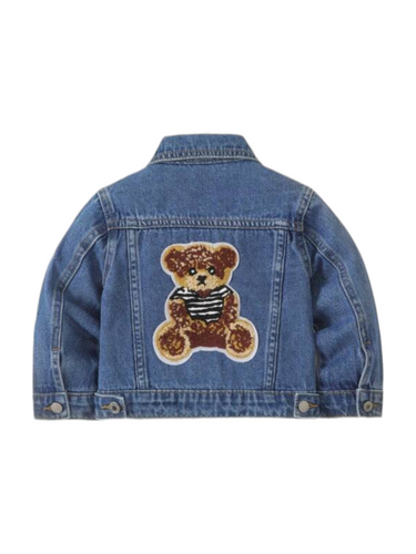 Toddler boy bear jeans jacket