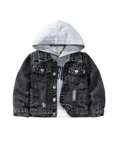 Boy black jeans jacket