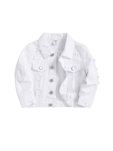 Boy white jeans jacket