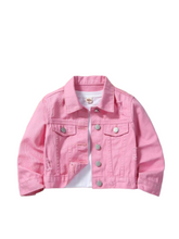 Girl pink jeans jacket