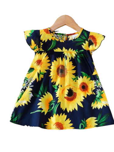 Sun flower baby dress